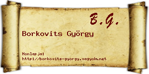 Borkovits György névjegykártya