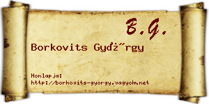 Borkovits György névjegykártya